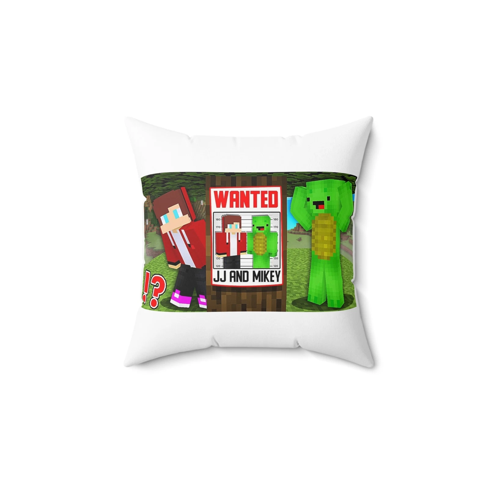 Mikey JJ Polyester Pillow, Square Cushion for Home Decor, Throw Pillow Cover,
