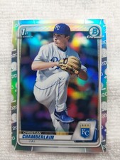 2020 1st Bowman Christian Chamberlain RC Royals #BD-84 Refractor Stock Pic