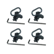 4PC QD Sling Swivel Attachment w/ 20mm Picatinny Rail Mount Quick Release Detach