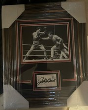 Jake LaMotta Signed Framed Autographed Cut With 8x10 Photo Raging Bull JSA