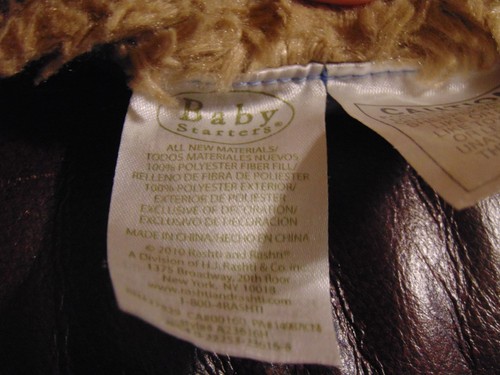 Baby Starters brown lil monkey blue security blanket lovie rattle - Picture 4 of 4