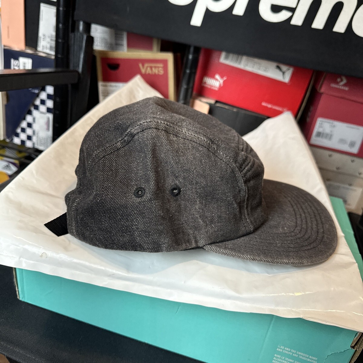 Supreme Metal Plate Logo Denim Camp Cap | eBay