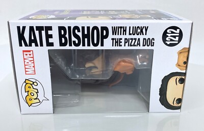 Funko POP! & Buddy Blacklight : Hawkeye – Kate Bishop Avec Lucky Le Chien Pizza – Figurine Vinyle Exclusive Marvel, Parfaite Pour Les Fans