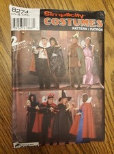 ADULT'S 2 HOUR COSTUMES-Simplicity PATTERN 8274 Sz S/M/L Fantasy  MORE 