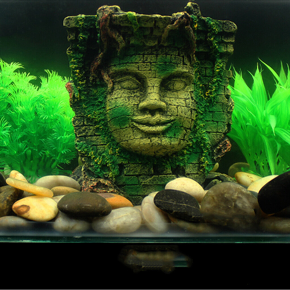 Fish Tank Decoration Resin Face Decoration Roman Style Fish Tank