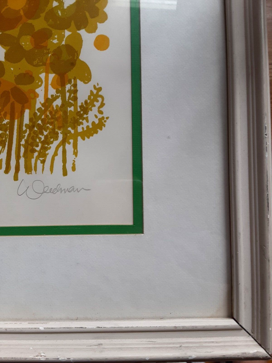 Rare Vintage - Framed David Weidman Nature Art Print - Signed