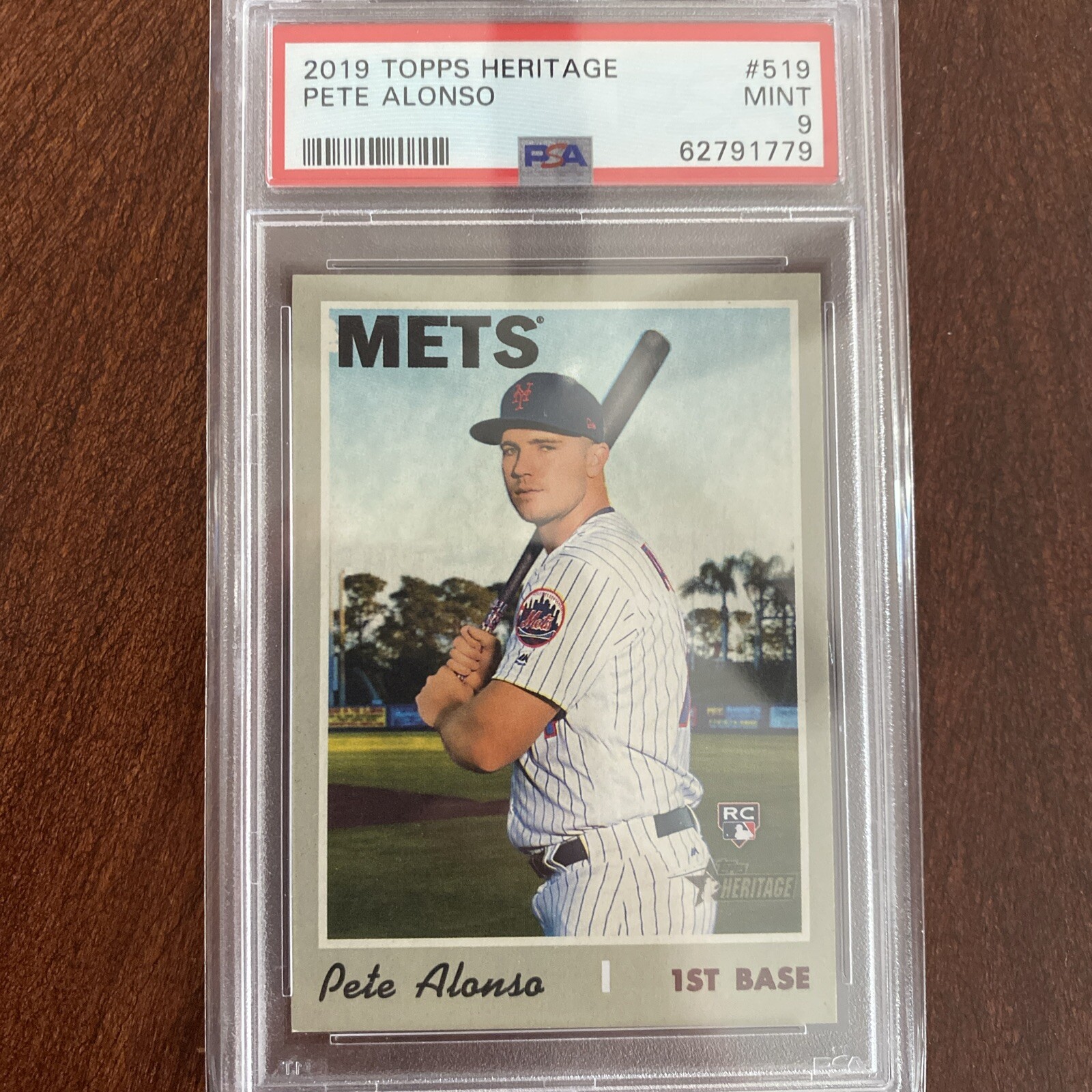 2019 Topps Heritage Pete Alonso Rookie PSA 9 New York Mets High Number 👀