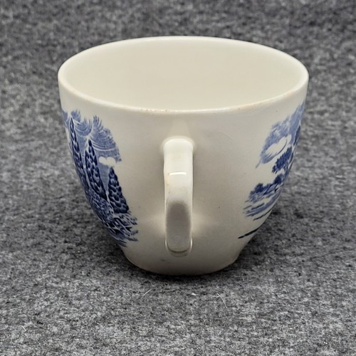 Enoch Wedgwood Tunstall Ldt Tea Cup & Saucer Blue Countryside England 3.5" - Picture 4 of 13