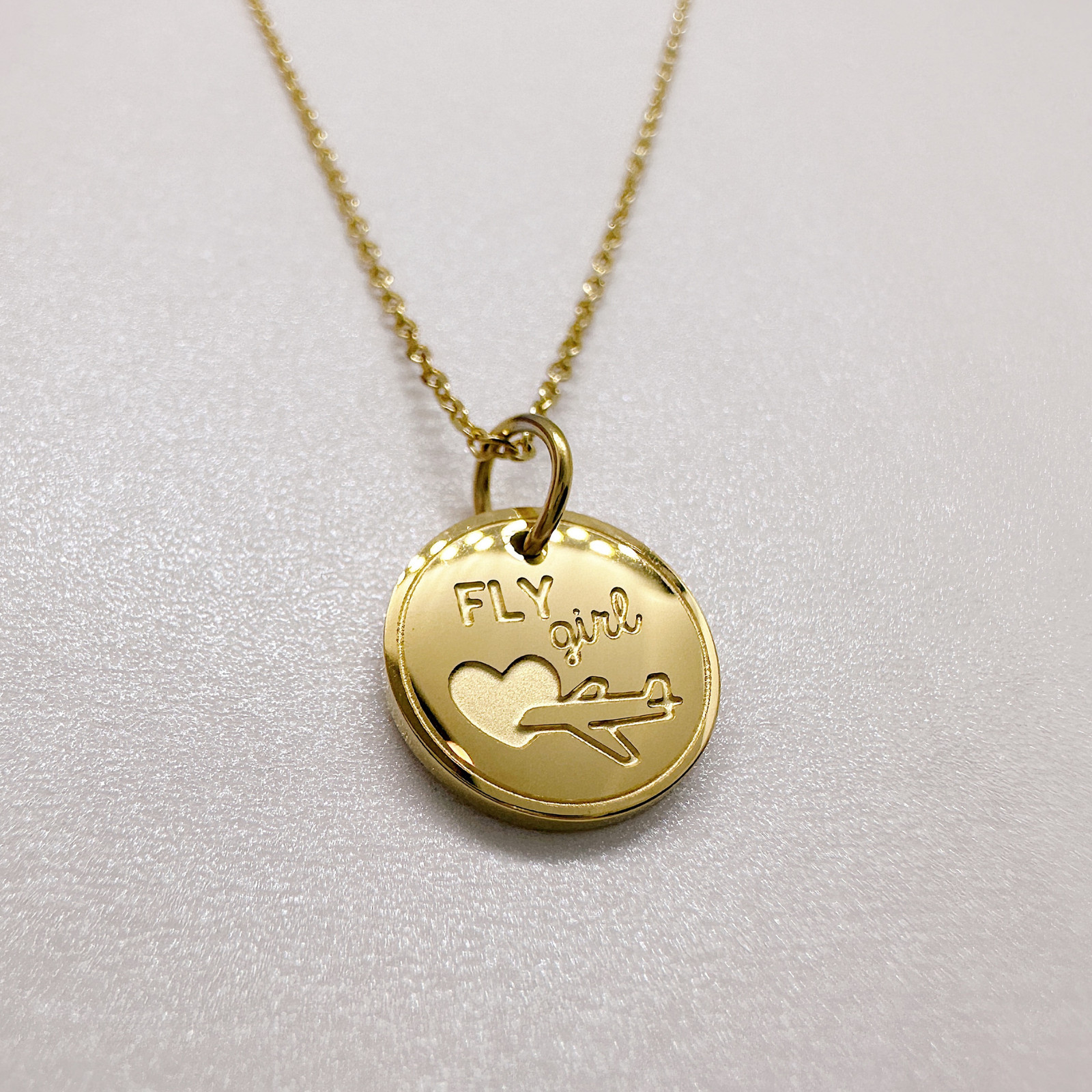 Gift for Flight Attendant - Female Pilot Gift - Airplane Necklace Pendant