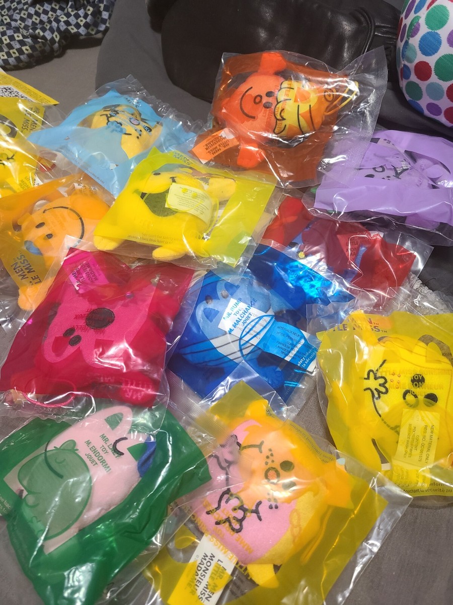 2022 McDonalds Happy Meal Mr Men Little Miss Plush Toys Complete