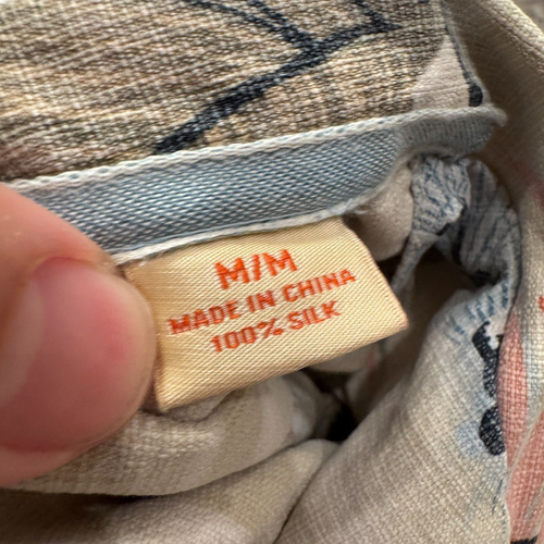 Tommy Bahama Hemd Herren Medium Blumenmuster 100 % Seide Camp Knopfleiste Erwachsene Schlaufenkragen - Bild 5 von 9
