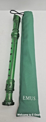 8 Holes Acrilic Green Soprano Recorder Flute Baroque Musical Instrument