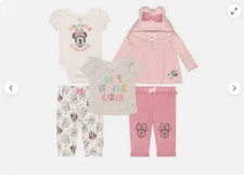 DISNEY BABY GIRL 5 PIECE LAYETTE SET(PINK MULTI 9 MONTHS )NWT
