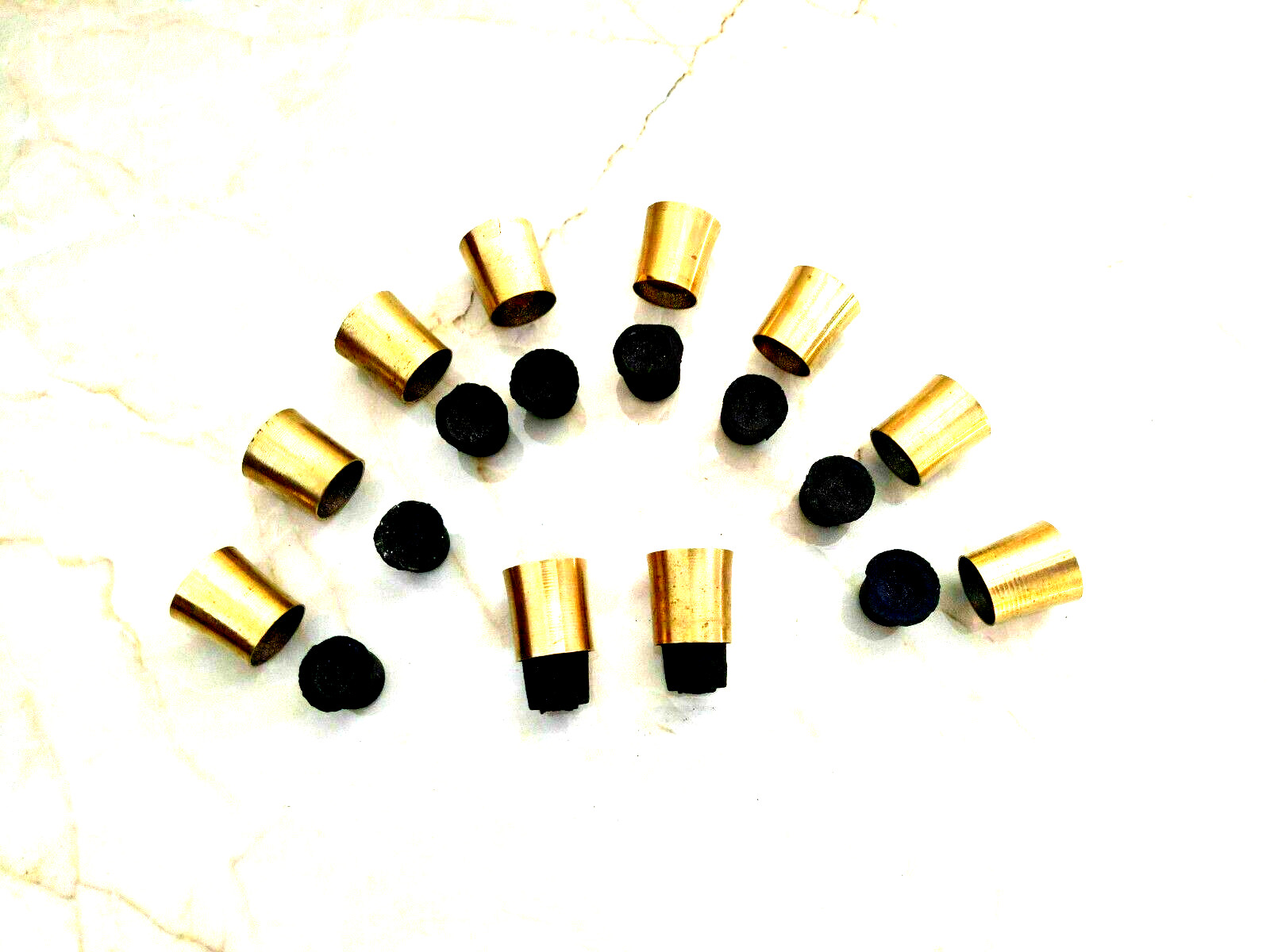 SOLID BRASS SPARE TIP FOR WALKING STICK LOTS OF 1… - image 1