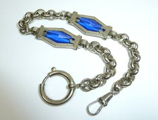 Old Watch Chain about 1900 Blue ji-00325
