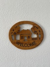 Wooden Hanging Welcome Sign, Welcome Door Sign, Wall Sign, Brand New Condition