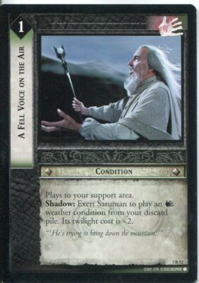 Herr der Ringe CCG Karte RotEL 3.R52 A Fell Voice On The Air