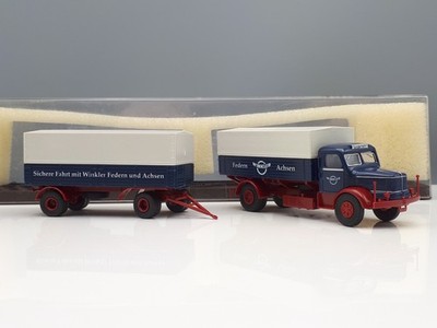 Brekina 1:87 Krupp Mustang 100 Jahre Winkler Federn Achsen Blau Rot #AK60