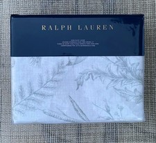 Ralph Lauren Genevieve Floral Grey Botanical Cotton Satin KING Duvet Cover 430