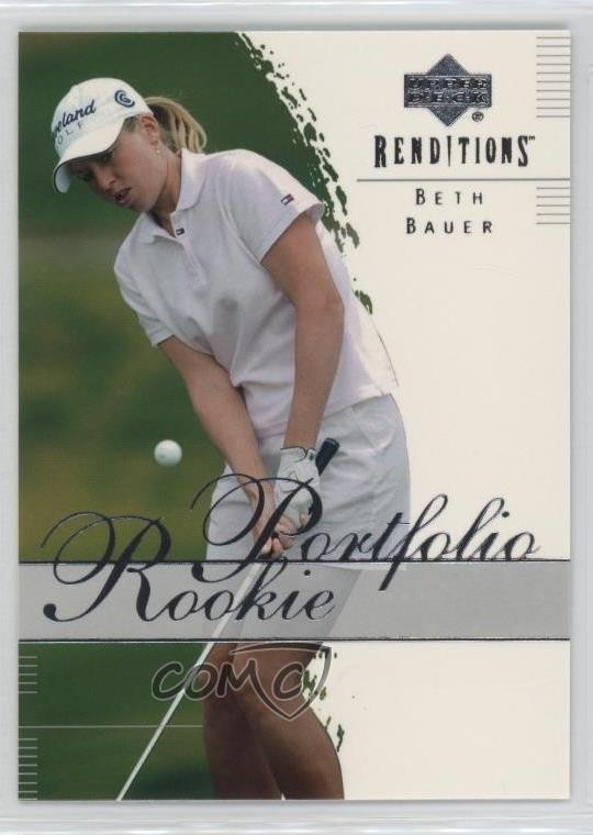 2003 Upper Deck Renditions Rookie Portfolio Beth Bauer #59 Rookie RC t2b
