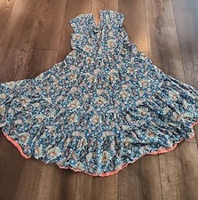 Soft Surroundings Kara Tiered Floral Midi Dress Prairie Cottage Feminine Girly