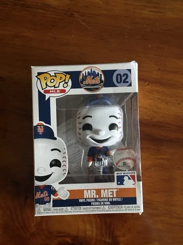 Funko Pop Baseball MR MET BLUE JERSEY Figure #02 New York Mets Mascot MLB Vinyl