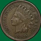 1906 Indian Head Cent Choice Extremely Fine XF+ Coin #38245