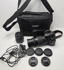 Canon EOS Rebel T6 DSLR Camera, EFS 18-55mm  EF 75-300mm Lens With Carry Bag