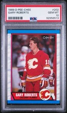 Gary Roberts 1989 OPC # 202 Rookie Card Psa 10 Calgary Flames Legend