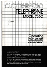 SOUNDESIGN CLOCK-RADIO TELEPHONE Model 7560 Vintage Operating Instructions