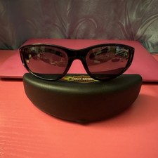 Harley-Davidson HDS 381 BLK-3F Men's Wrap Sunglasses Black/Red Tinted Flame