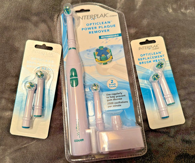 Interplak Opticlean Power Plaque Remover Rechargeable Toothbrush New Sealed