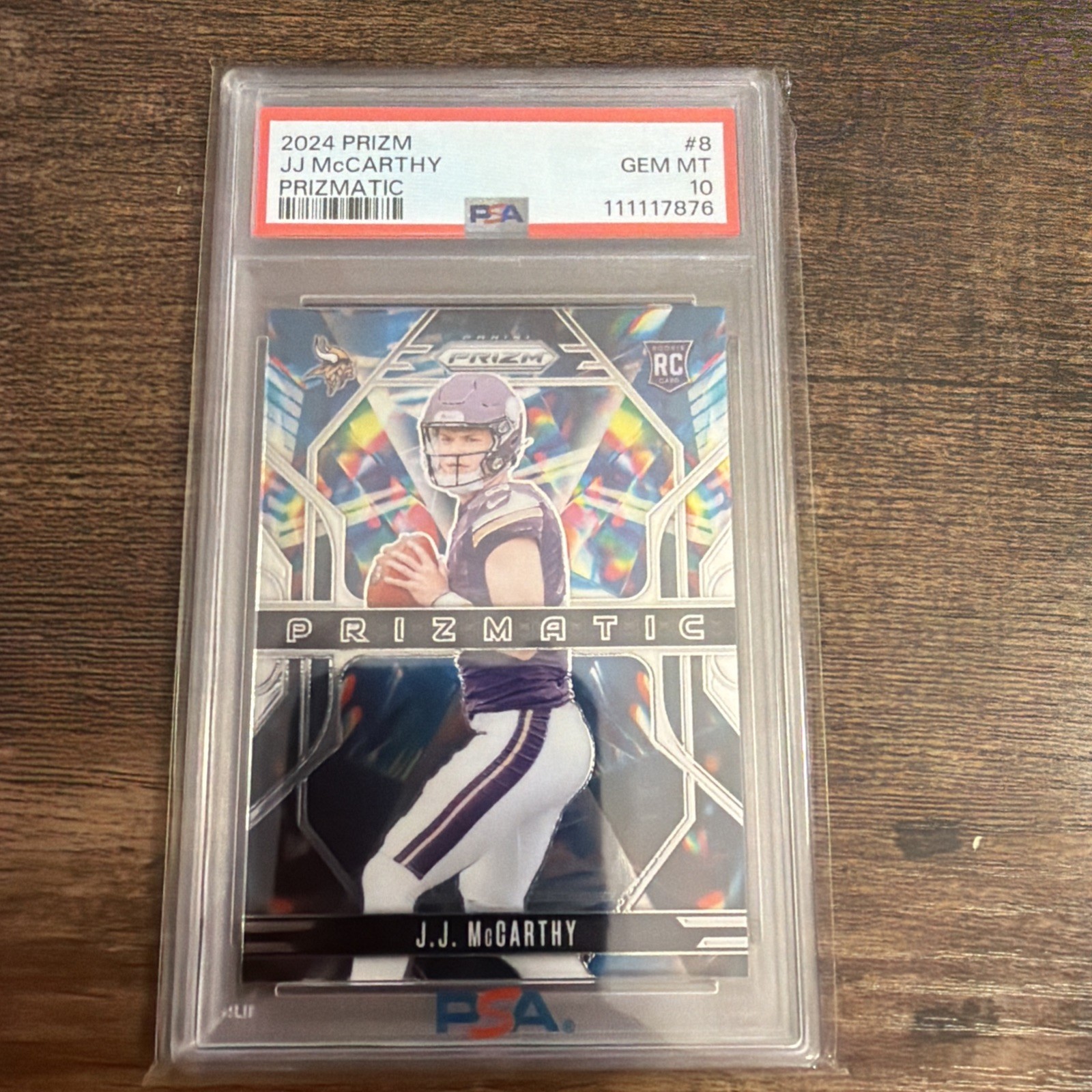 2024 Panini Prizm Prizmatic #8 Jj Mccarthy PSA 10