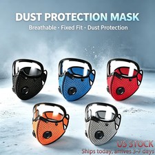 NEW Reusable 5 Layer Carbon Dust Mask Adjustable Goggles Washable Reusable USA