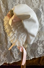 Vintage 5  Finest Bonnet For Antique Or Early Doll Lot 10115
