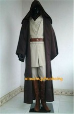 Star Wars Obi Wan Kenobi Jedi Master Cloak Tunic Robe Cosplay Costume Outfit