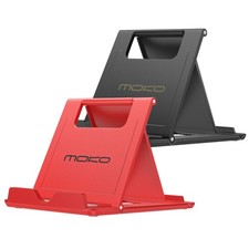 MoKo 2PCS Phone/Tablet Stand, Desktop Holder for 4-11" Device, Black  Red