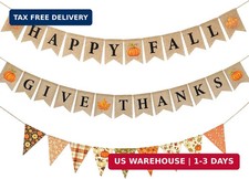 Happy Fall Banner Decorations Set, Pumpkin Garland Thanksgiving Decor