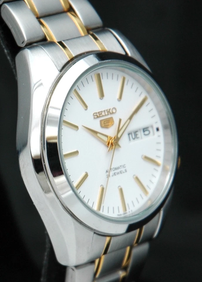 SEIKO 5 Automatic White Dial Men's WATCH Two Tone 21J SNKL47 SNKL47J1 7S26 Box - Image 3 of 4