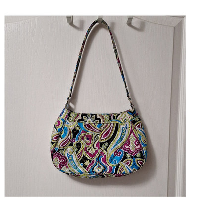 Vera Bradley Multicolor Paisley Shoulder Bag Magnet Closure Zip Outer Pocket