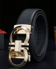 Designer Leather Mens Ratchet Belt Belts For Men Adjustable Automatic Buckle New