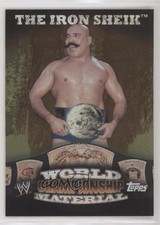2010 Topps WWE World Championship Material Puzzle Back The Iron Sheik HOF 1z6