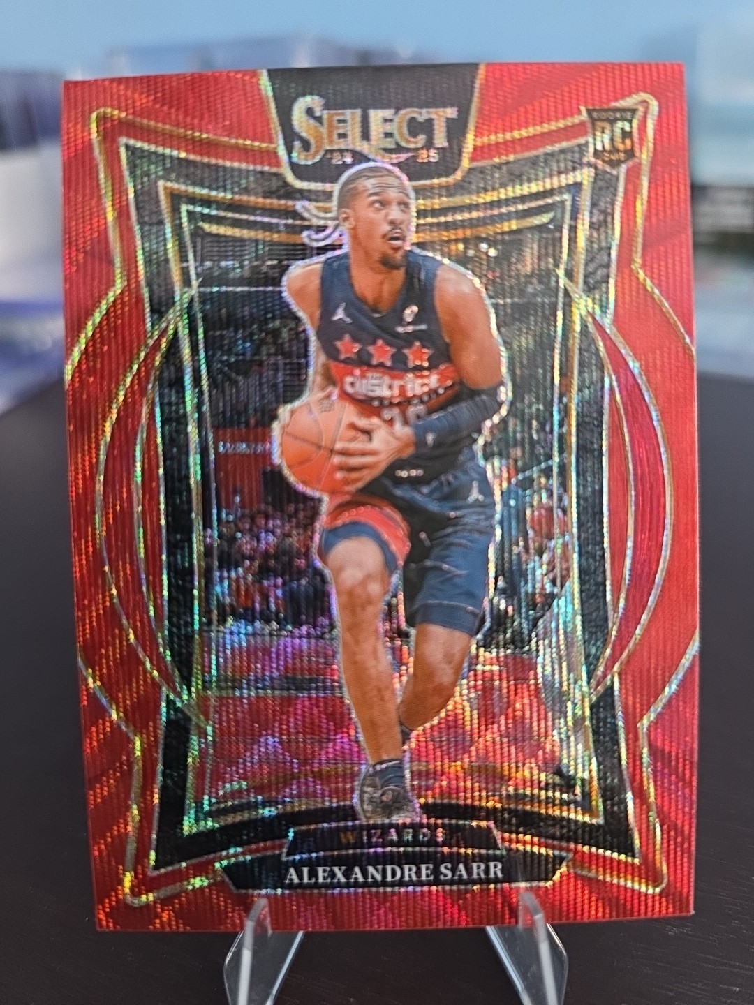 2024-25 Panini Select - Concourse Alexandre Sarr #73 Red Wave Prizm (RC)