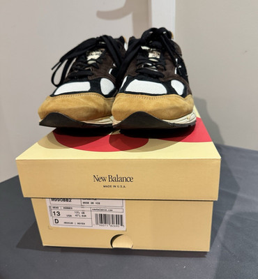 New Balance Teddy Santis 990v2 Made in USA M990BB2 Black/Tan Sneaker size 13