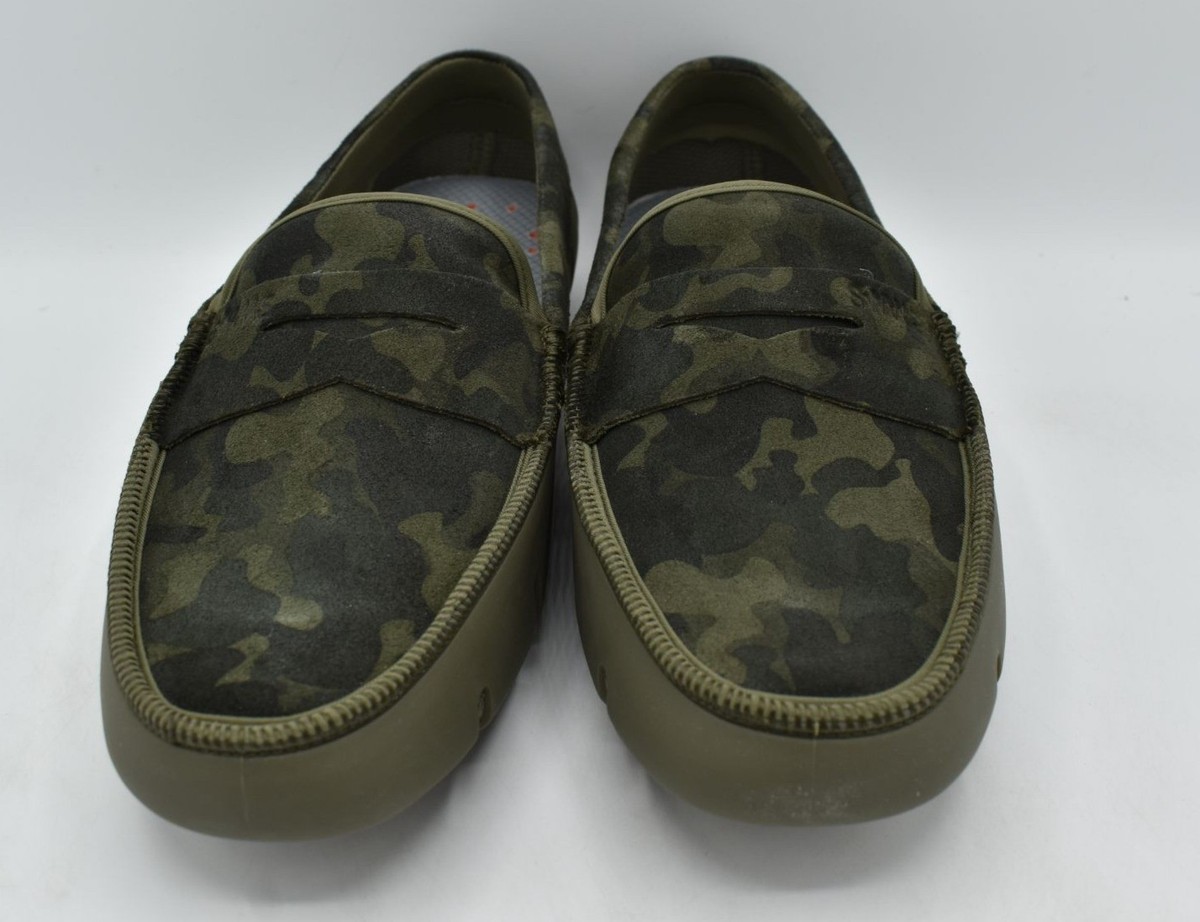 SWIMS Mens Size 9 Luxe Driver Hickory Green Camo Camouflage 