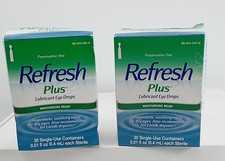2 REFRESH Plus Lubricant Eye Drops - 30 Single Use Containers BB DATE 2026