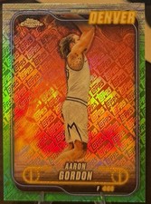 Denver Nuggets 2024-25 Topps Chrome - Aaron Gordon #62 Green Logo Refractor
