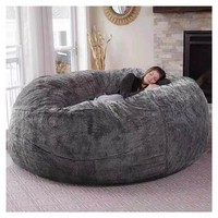 Giant Fur Bean Bag Chair for Adult Living Room Furniture Big round Soft Fluffy