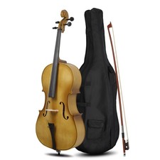 4/4 School Student Right Handed Acoustic Cello Bag Bow Bridge Rosin Matte
