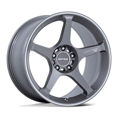 Motegi MR159 Battle V Flow Formed 18x8.5 +22 Gunmetal Wheel 5X114.3 (QTY 1)